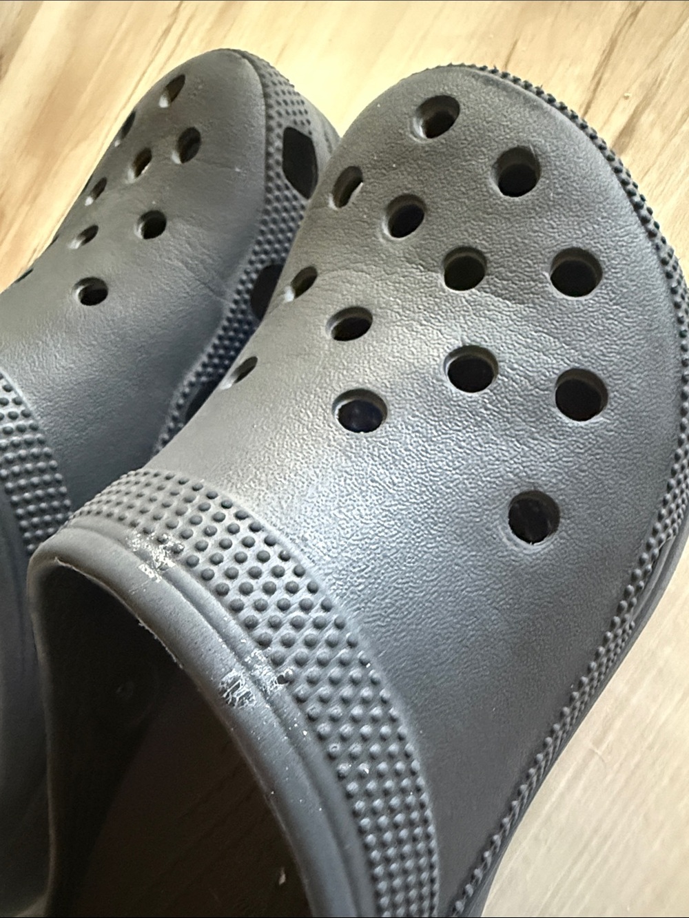 Crocs Black Slip-On platform Clogs - Picture 3 of 4